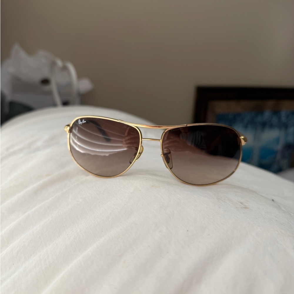 Ray-Ban Gold “Pilot” Sunglasses